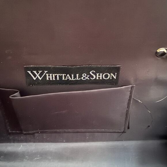 Vintage Whittall & Shon Black Satin with Bow Evening Bag - Picture 3 of 10